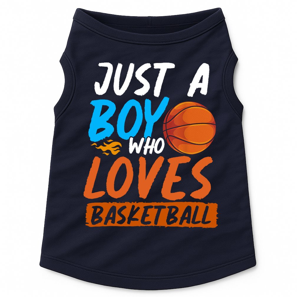 Basketball Player Boy Sport Basketball Lover Basketball Doggie Tank
