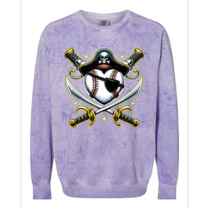 Baseball Pirate Colorblast Crewneck Sweatshirt