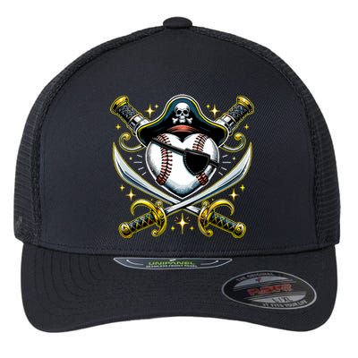 Baseball Pirate Flexfit Unipanel Trucker Cap