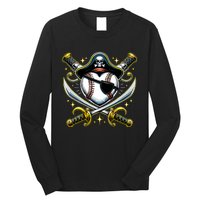 Baseball Pirate Long Sleeve Shirt