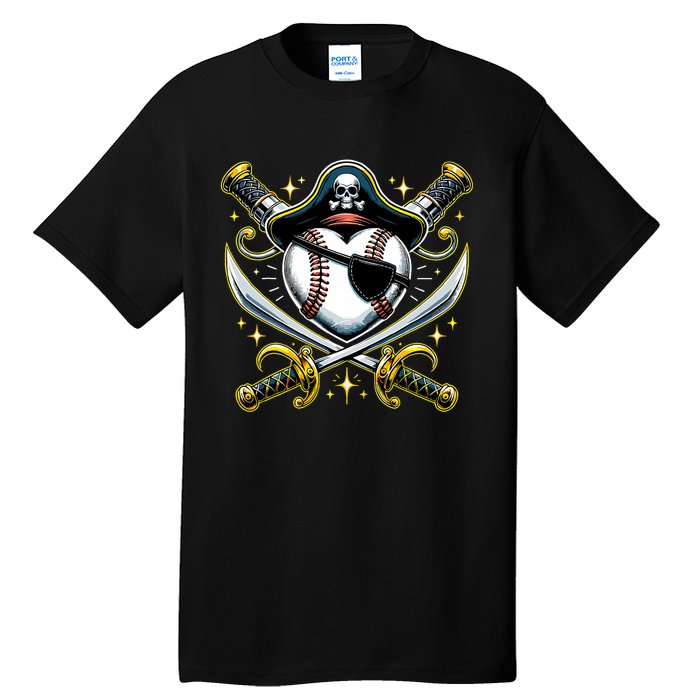 Baseball Pirate Tall T-Shirt