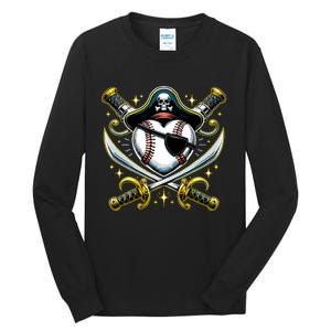 Baseball Pirate Tall Long Sleeve T-Shirt