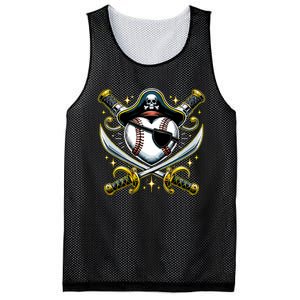 Baseball Pirate Mesh Reversible Basketball Jersey Tank