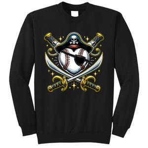 Baseball Pirate Tall Sweatshirt