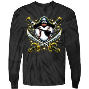 Baseball Pirate Tie-Dye Long Sleeve Shirt