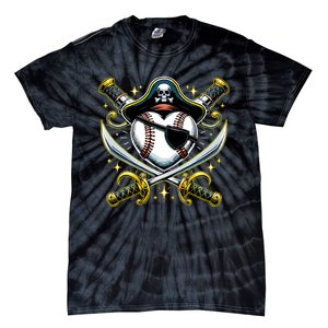 Baseball Pirate Tie-Dye T-Shirt