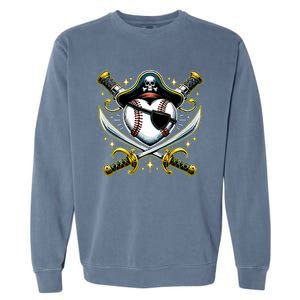 Baseball Pirate Garment-Dyed Sweatshirt