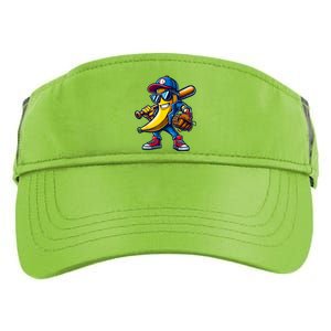 Banana Playing Baseball Fruit Lover Funny Baseball Player Adult Drive Performance Visor