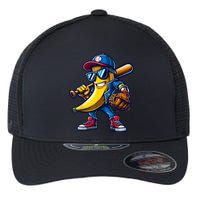 Banana Playing Baseball Fruit Lover Funny Baseball Player Flexfit Unipanel Trucker Cap