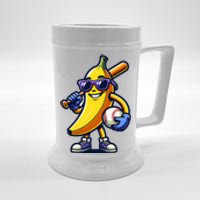 Banana Playing Baseball Fruit Lover Baseball Player Beer Stein