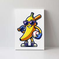 Banana Playing Baseball Fruit Lover Baseball Player Canvas