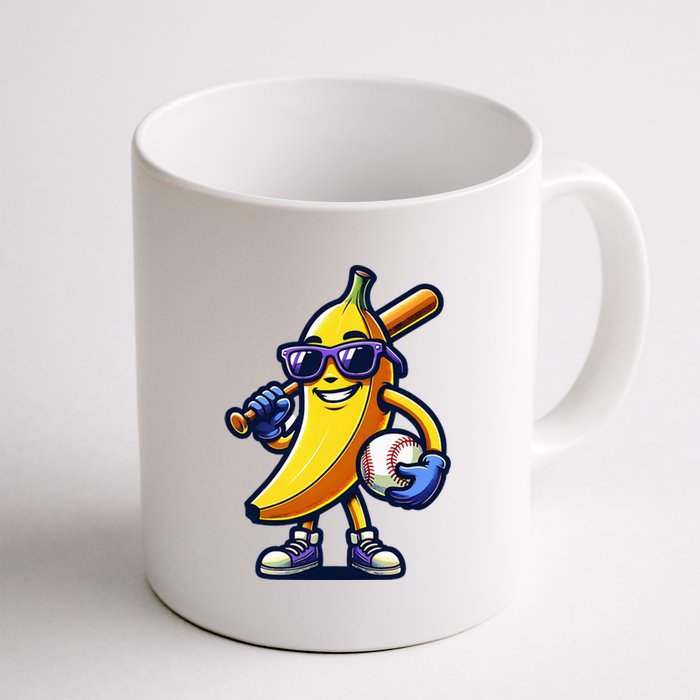 Banana Playing Baseball Fruit Lover Baseball Player Coffee Mug