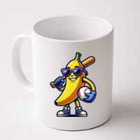 Banana Playing Baseball Fruit Lover Baseball Player Coffee Mug