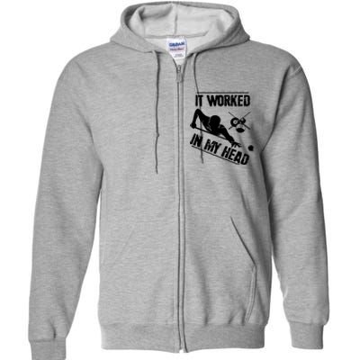 Billiard Player Full Zip Hoodie