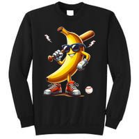 Banana Playing Baseball Funny Baseball Game Sweatshirt