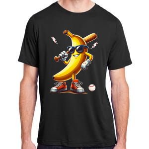 Banana Playing Baseball Funny Baseball Game Adult ChromaSoft Performance T-Shirt