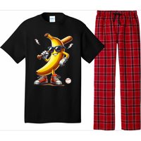 Banana Playing Baseball Funny Baseball Game Pajama Set