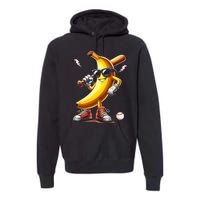 Banana Playing Baseball Funny Baseball Game Premium Hoodie