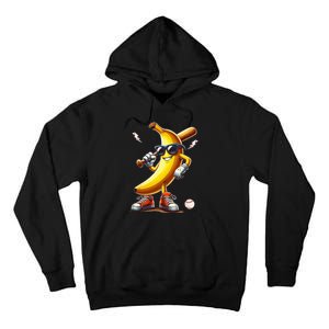 Banana Playing Baseball Funny Baseball Game Tall Hoodie