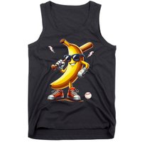 Banana Playing Baseball Funny Baseball Game Tank Top