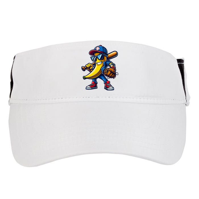 Banana Playing Baseball Fruit Lover Funny Baseball Player Adult Drive Performance Visor