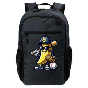 Banana Playing Baseball Fruit Lover Baseball Player Daily Commute Backpack