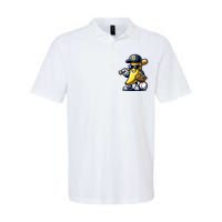 Banana Playing Baseball Fruit Lover Baseball Player Softstyle Adult Sport Polo