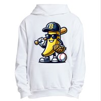 Banana Playing Baseball Fruit Lover Baseball Player Urban Pullover Hoodie