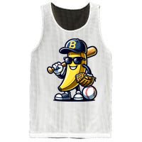 Banana Playing Baseball Fruit Lover Baseball Player Mesh Reversible Basketball Jersey Tank