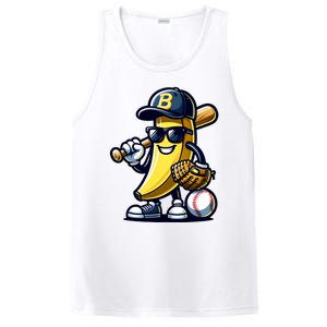 Banana Playing Baseball Fruit Lover Baseball Player PosiCharge Competitor Tank