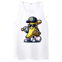 Banana Playing Baseball Fruit Lover Baseball Player PosiCharge Competitor Tank