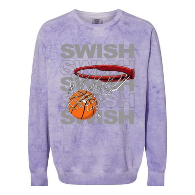 Basketball Player Bball Coach Fan Baller Sports Colorblast Crewneck Sweatshirt