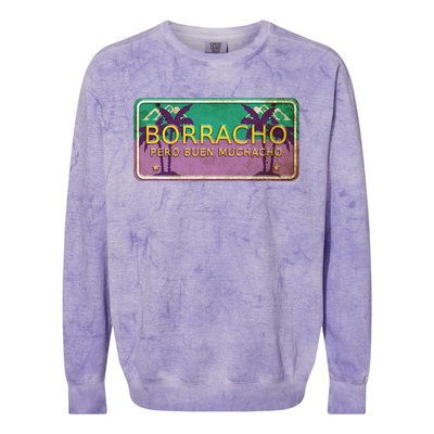 Borracho Pero Buen Muchacho Colorblast Crewneck Sweatshirt