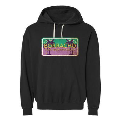 Borracho Pero Buen Muchacho Garment-Dyed Fleece Hoodie