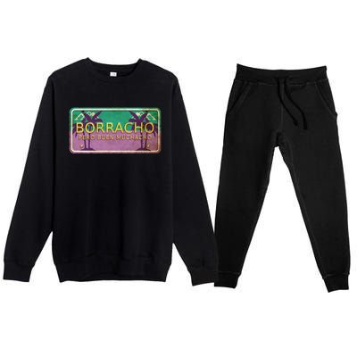 Borracho Pero Buen Muchacho Premium Crewneck Sweatsuit Set