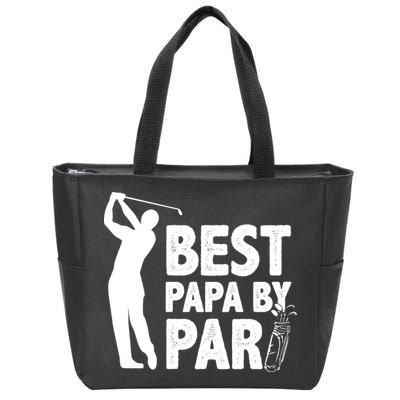 Best Papa By Par Fathers Day Golf Zip Tote Bag
