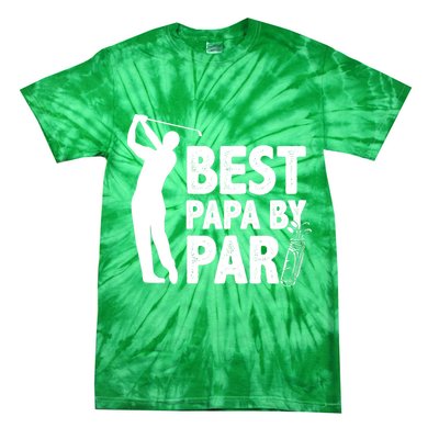 Best Papa By Par Fathers Day Golf Tie-Dye T-Shirt