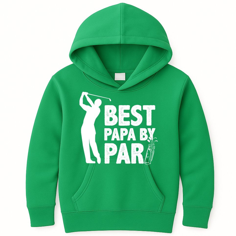 Best Papa By Par Fathers Day Golf Kids Hoodie