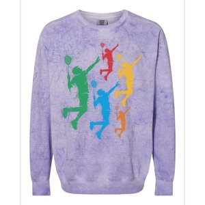 Badminton Players Badminton Gift Colorblast Crewneck Sweatshirt