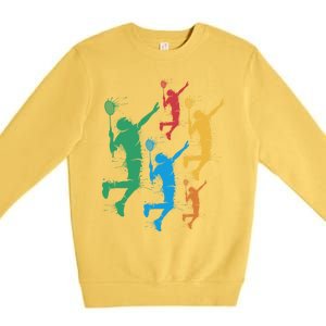 Badminton Players Badminton Gift Premium Crewneck Sweatshirt