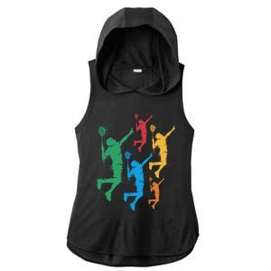 Badminton Players Badminton Gift Ladies PosiCharge Tri-Blend Wicking Draft Hoodie Tank