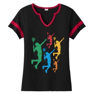 Badminton Players Badminton Gift Ladies Halftime Notch Neck Tee