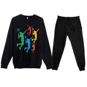 Badminton Players Badminton Gift Premium Crewneck Sweatsuit Set