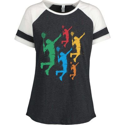 Badminton Players Badminton Gift Enza Ladies Jersey Colorblock Tee