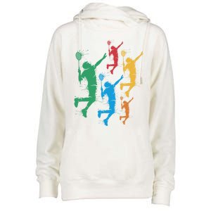 Badminton Players Badminton Gift Womens Funnel Neck Pullover Hood