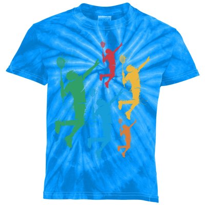 Badminton Players Badminton Gift Kids Tie-Dye T-Shirt