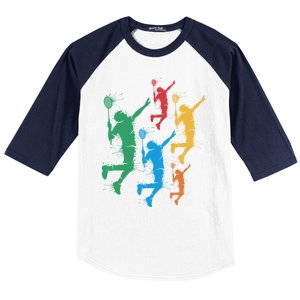 Badminton Players Badminton Gift Baseball Sleeve Shirt