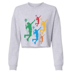 Badminton Players Badminton Gift Cropped Pullover Crew