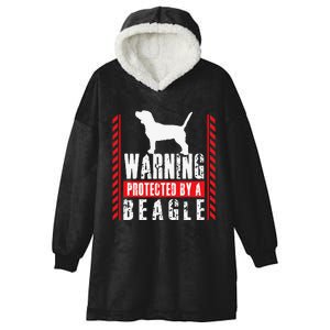 Beagle Protected Beagles Dog Lover Dad Mom Hooded Wearable Blanket