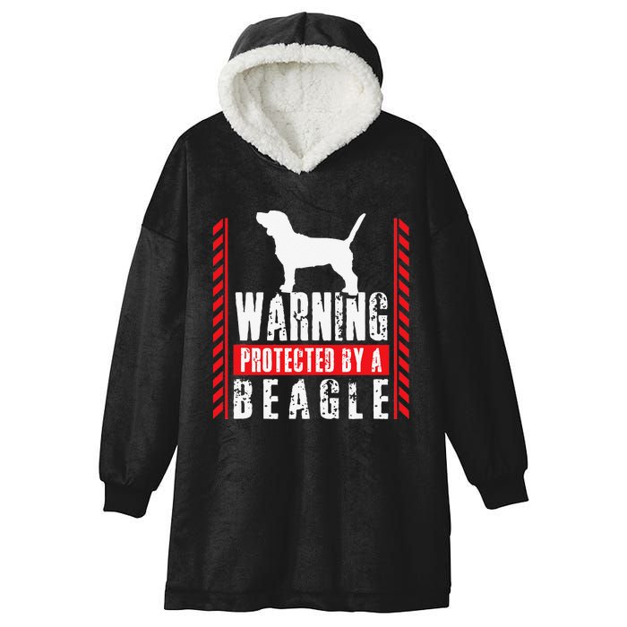 Beagle Protected Beagles Dog Lover Dad Mom Hooded Wearable Blanket